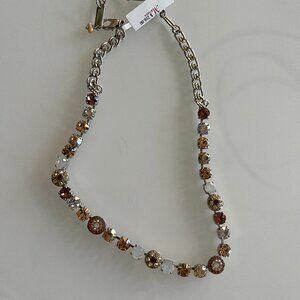 Mariana Swarovski Crystal Necklace with Rose, Champagne and White